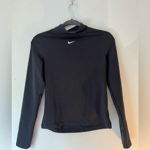 Nike High-Neck Long Sleeve Black Shirt